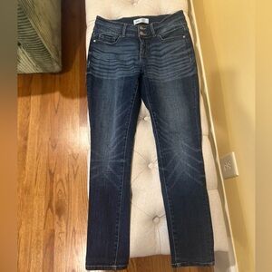 BKE Women's Gabby Ankle Skinny Deep Indigo High Rise Skinny Jeans
